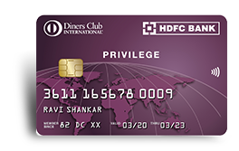 Diners Club Privilege Credit Card Fees & Charges